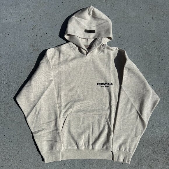 Fear of God Other - Fear of God Essentials Hoodie Grey Light Oatmeal Size Large